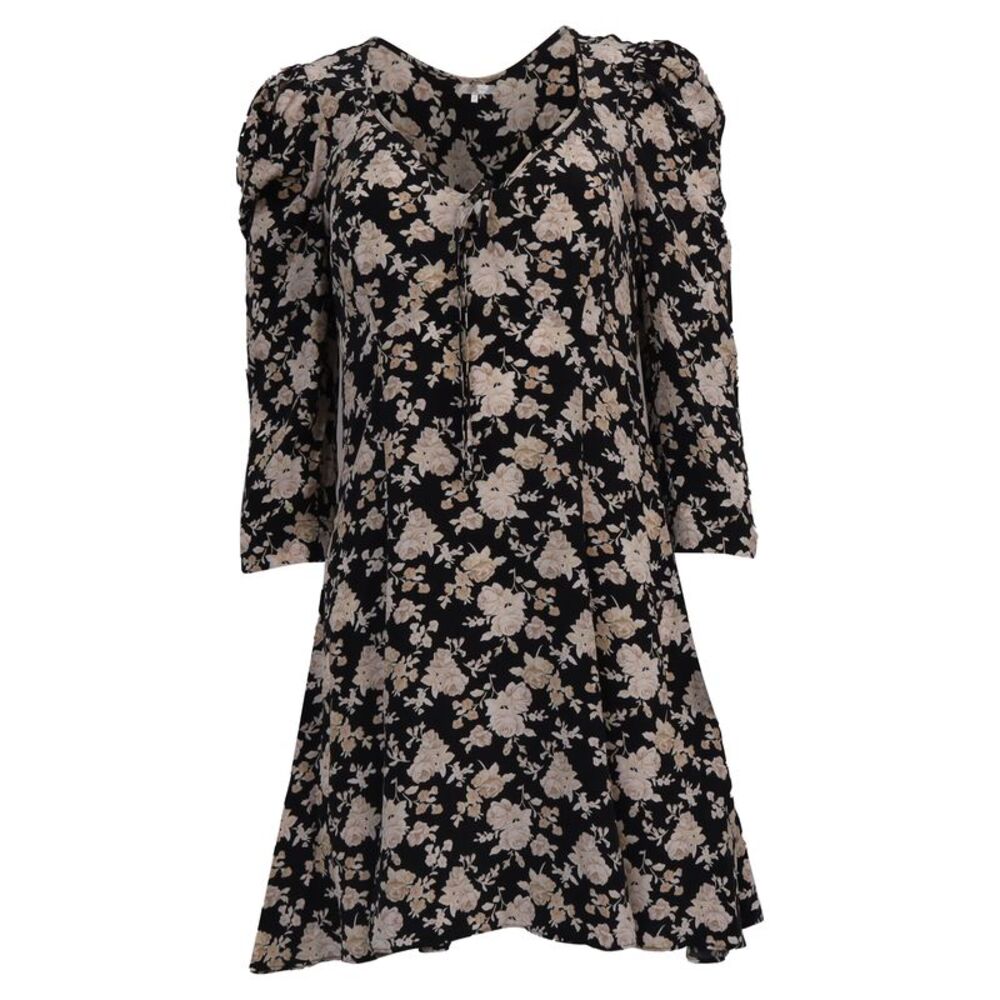 Loveshackfancy Juree Floral-Print Mini Dress in Multicolor Silk